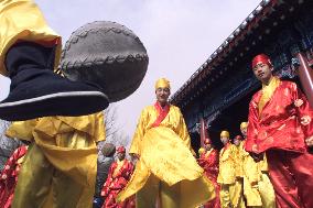 Ancient Chinese football played at Great Wall